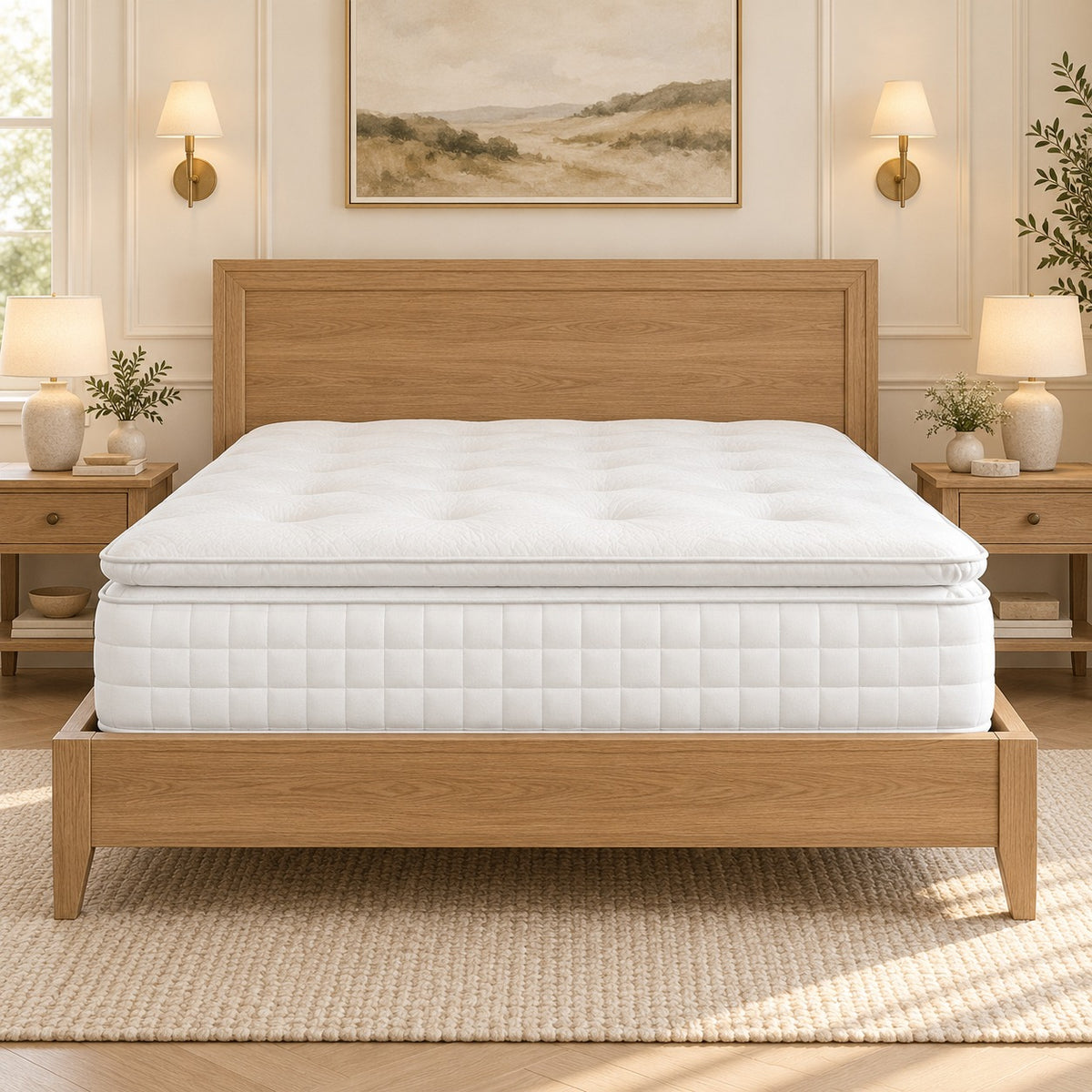 3000 Pillow Topper Tufted Mattress New