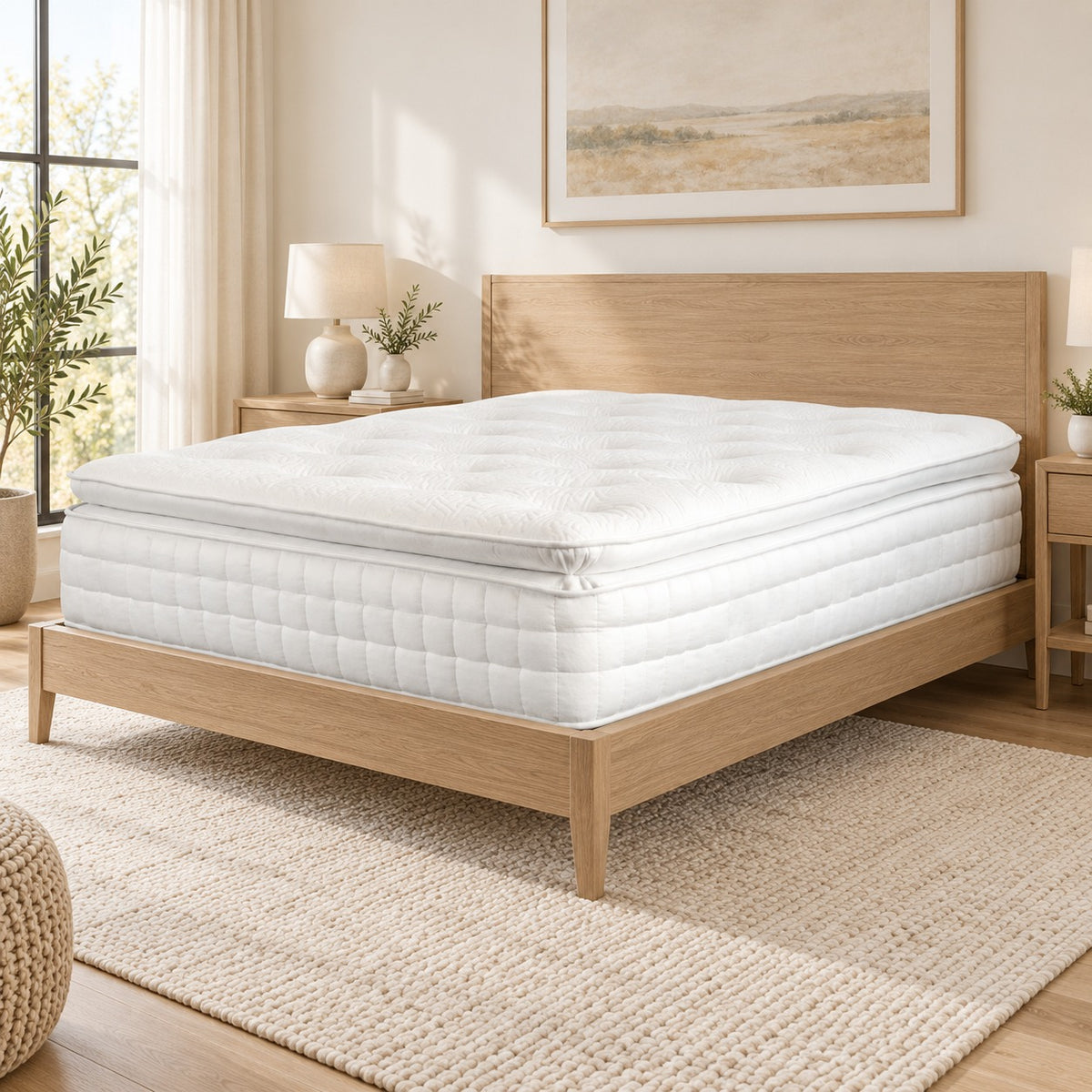 3000 Pillow Topper Tufted Mattress New