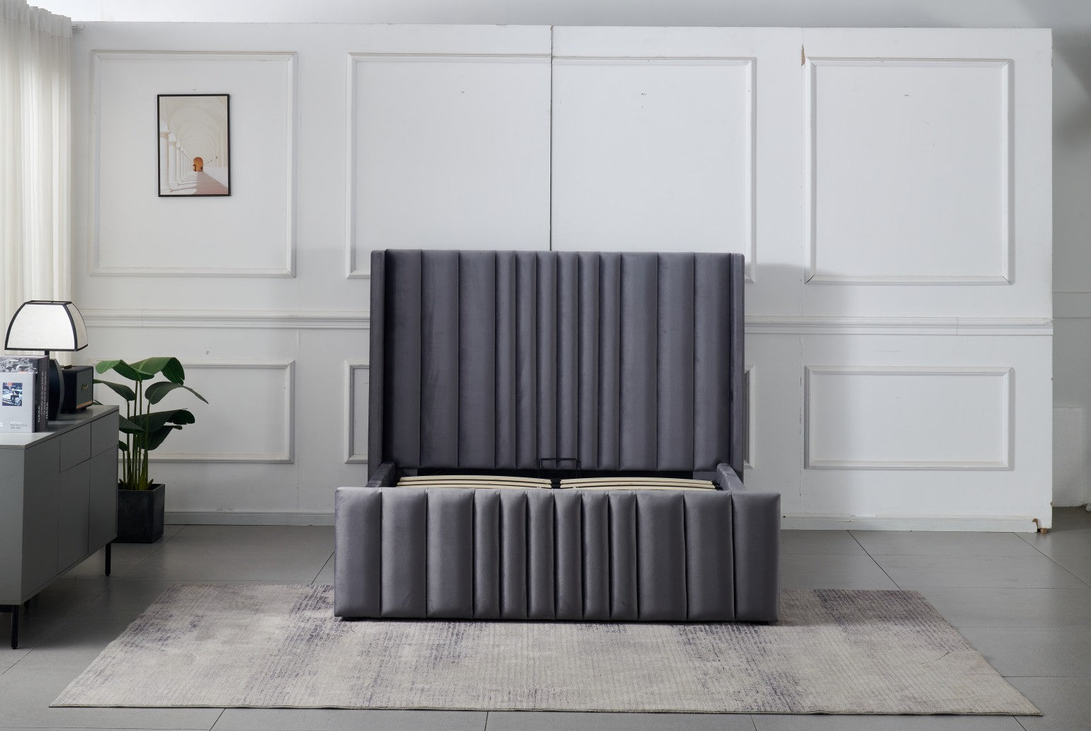 Monaco Bedframe with Built-In USB Charger