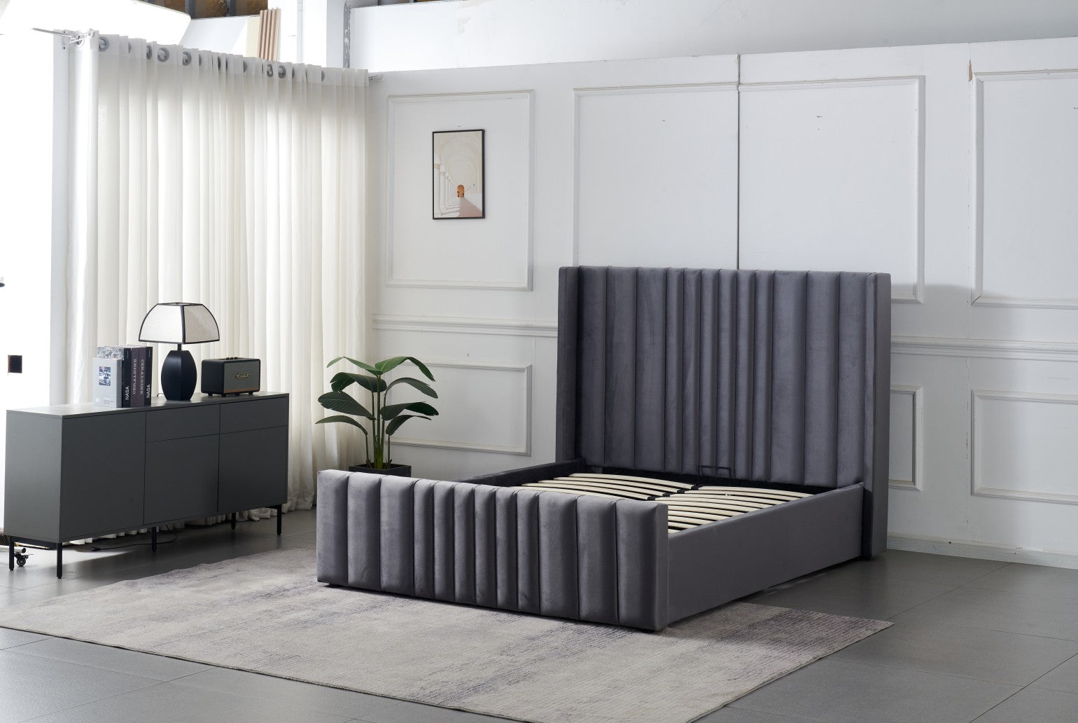 Monaco Bedframe with Built-In USB Charger