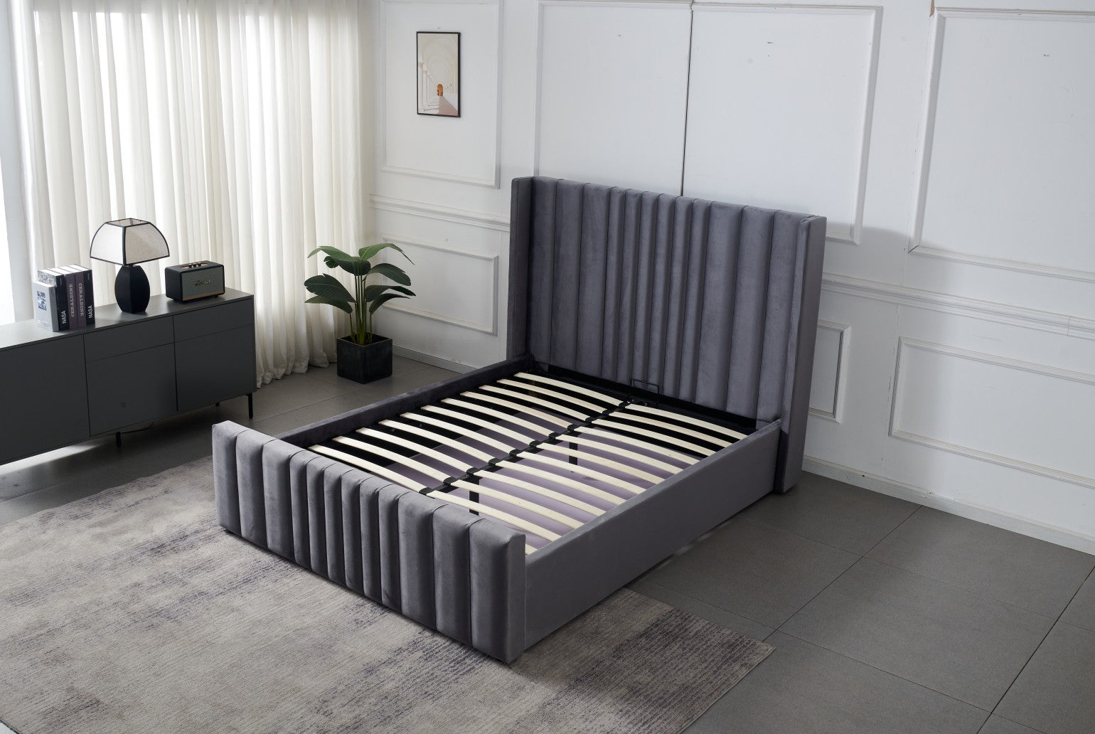 Monaco Bedframe with Built-In USB Charger